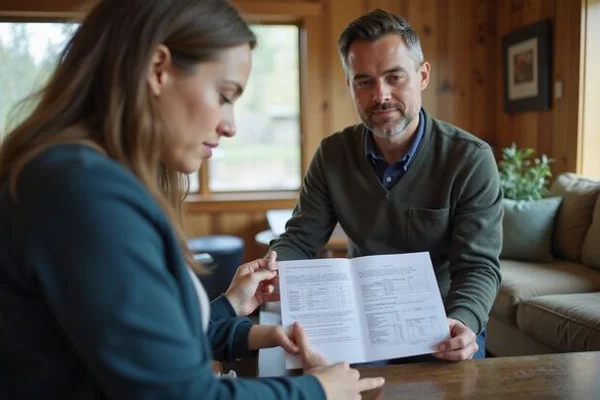 Investor reviewing a cap rate worksheet for a Duluth rental