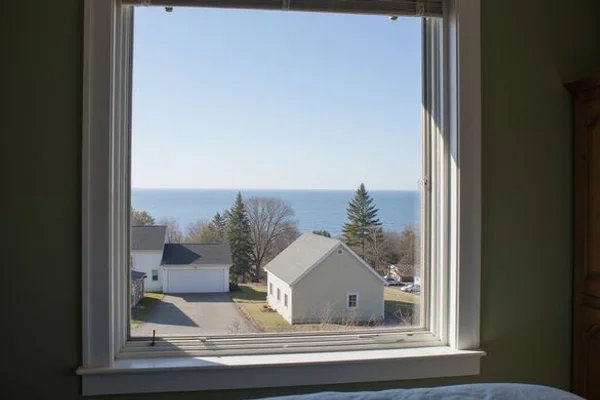 Lake Superior view from a second-floor window in Duluth's East End