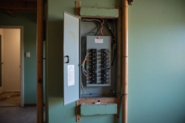 Updated electrical panel in an older Duluth basement