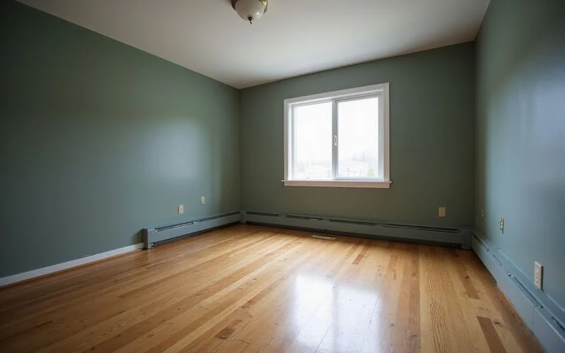 Clean, empty bedroom after an estate clean-out