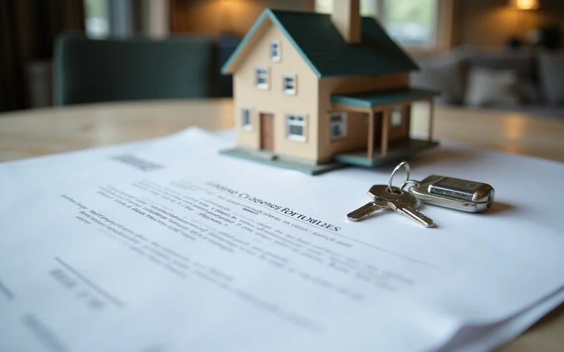 House keys and signed closing documents