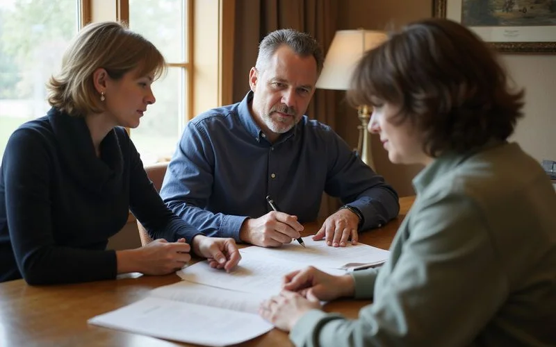 Personal representative signing documents with an attorney