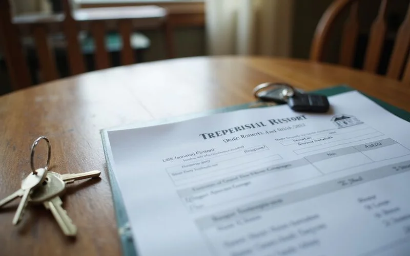 Printed appraisal report beside house keys