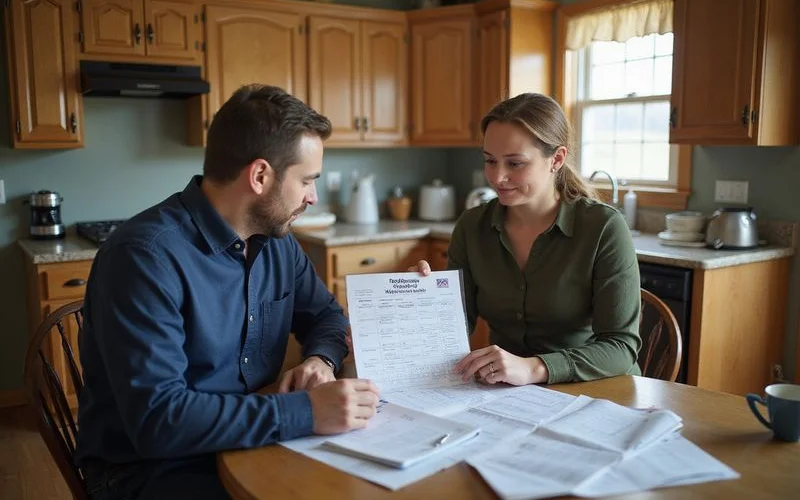 Seller and agent reviewing a closing calendar