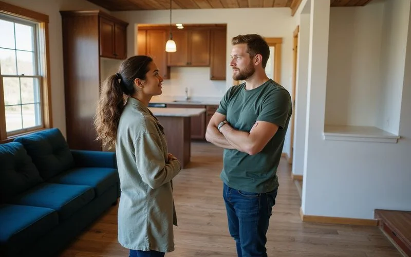 Owner-occupant buyers touring the upper unit of a duplex