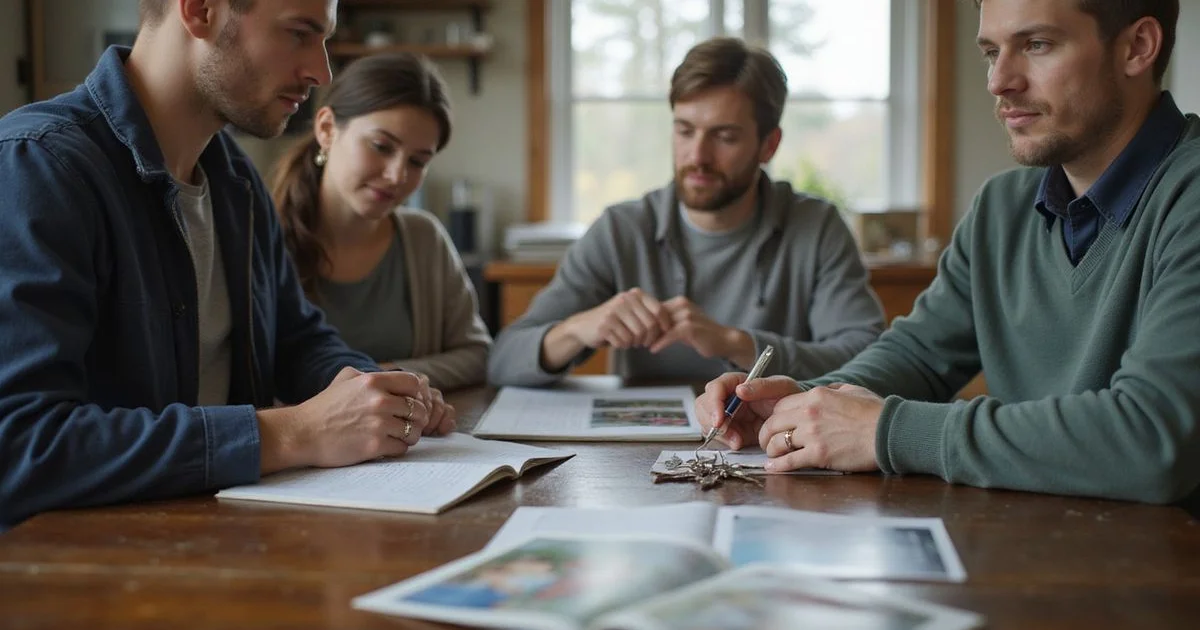 Family photos and house keys on a table in a quiet Duluth home