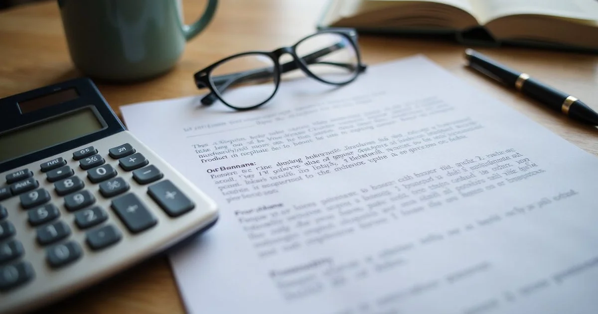 Listing agreement and calculator on a desk in a Duluth home office