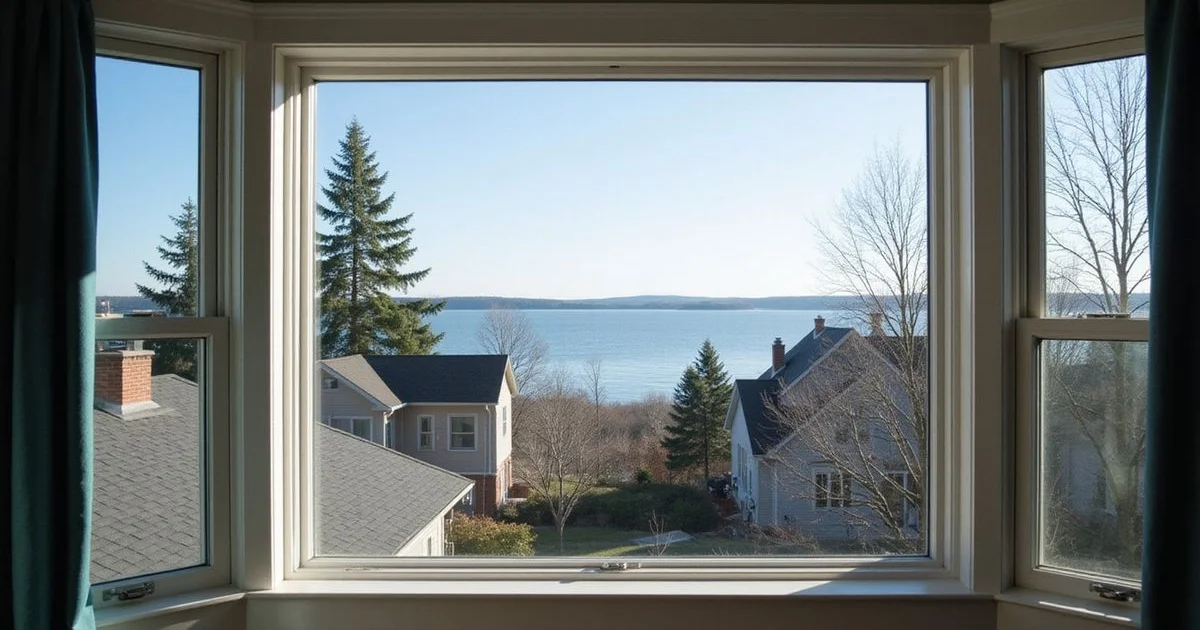 Lake Superior view from the second floor of an East End Duluth home