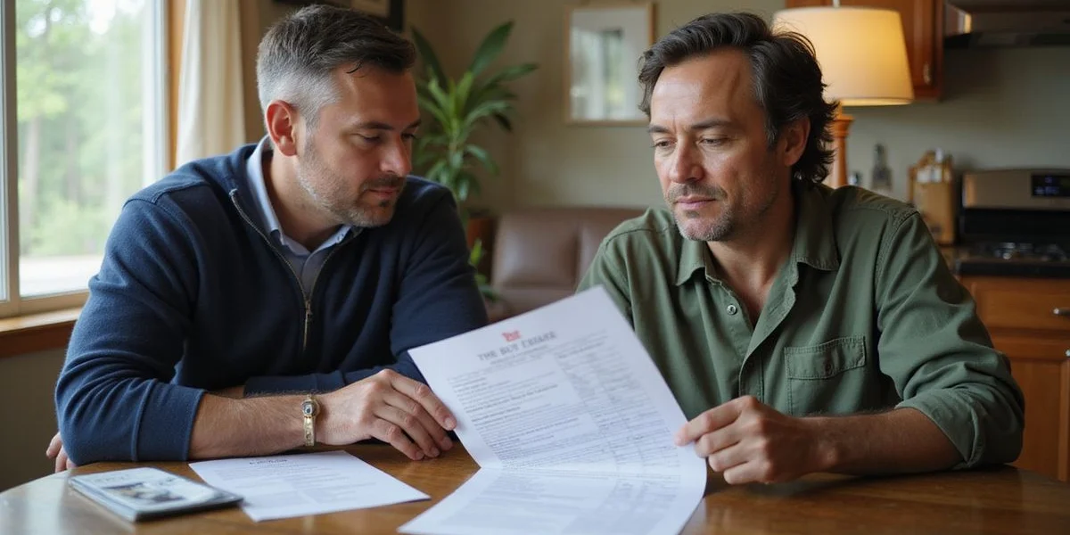 Homeowner comparing a cash offer letter with a market sale net sheet